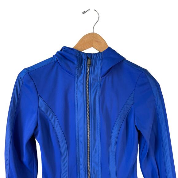 ATHLETA Women's Full Zip Hooded Verbier Fleece Lined Jacket Blue Size XXS - Picture 5 of 12